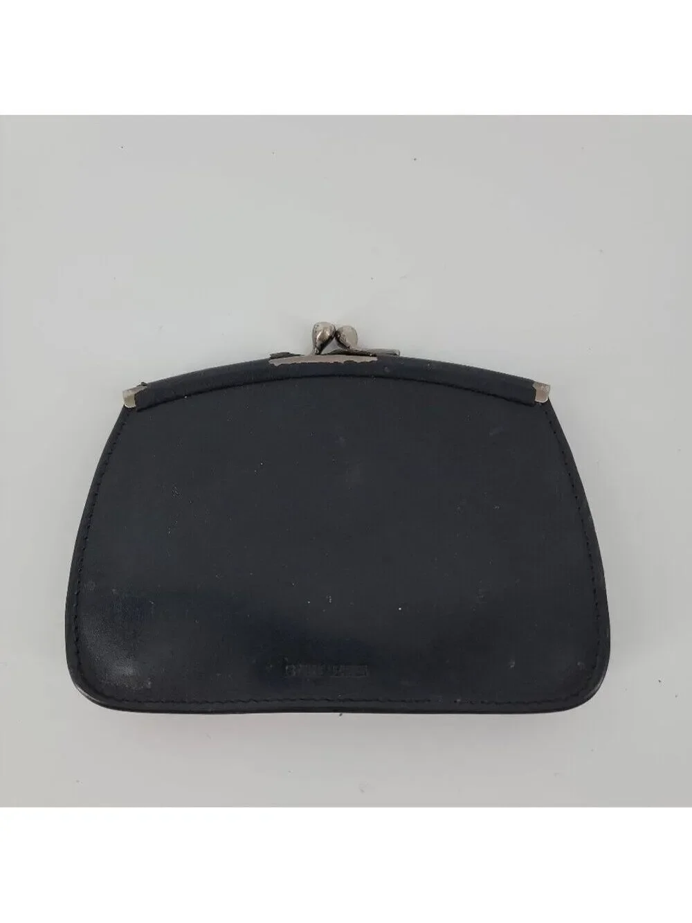 Fossil Leather & Hair-On Hide Frame Wallet Red Black Kiss Lock Clutch